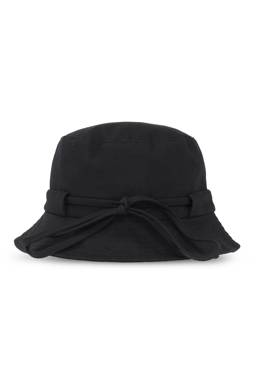 Black Bucket wide-brimmed hat with logo Jacquemus - Jamie felt cap 